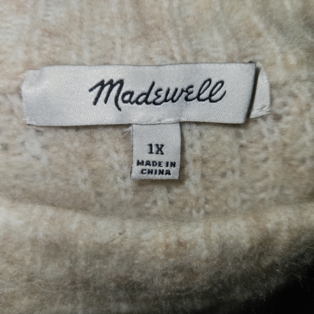 NWOT Madewell Cream Ribbed Sweater - Picture 4 of 5
